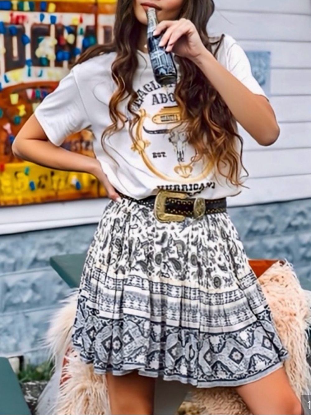 Spell Journey Skirt in Ash NWT